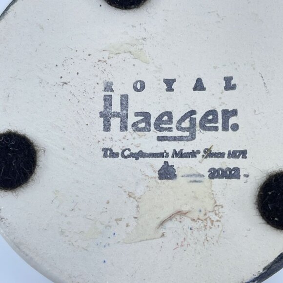 vintage royal haeger two handled white & gray ceramic bud vase - Picture 7 of 7